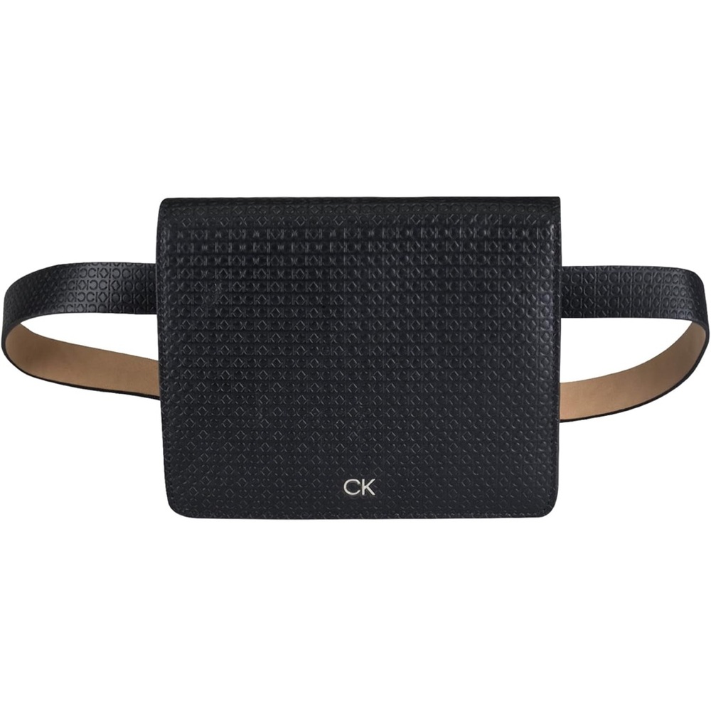 Calvin Klein Textured Black Belt Bag